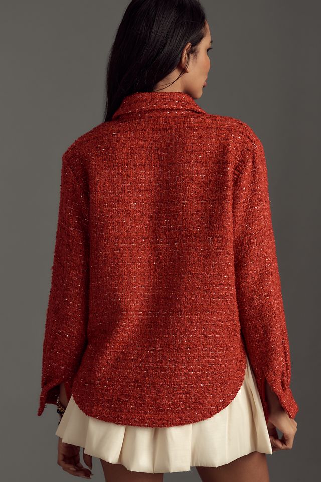Endless Rose Long-Sleeve Tweed Blouse #1