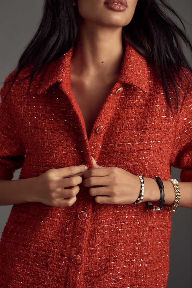 Endless Rose Long-Sleeve Tweed Blouse #2