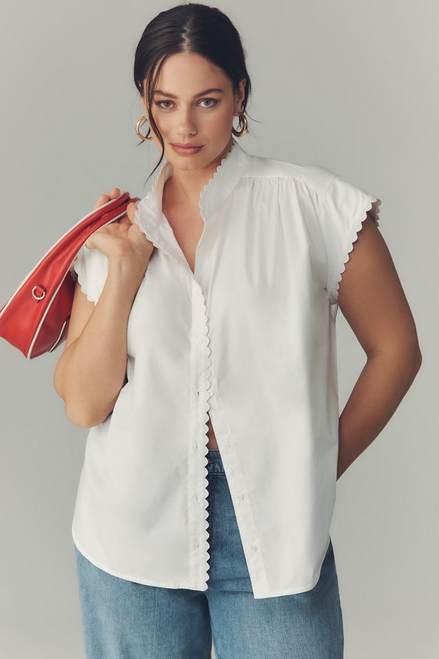 English Factory Short-Sleeve Ruffled Top #3