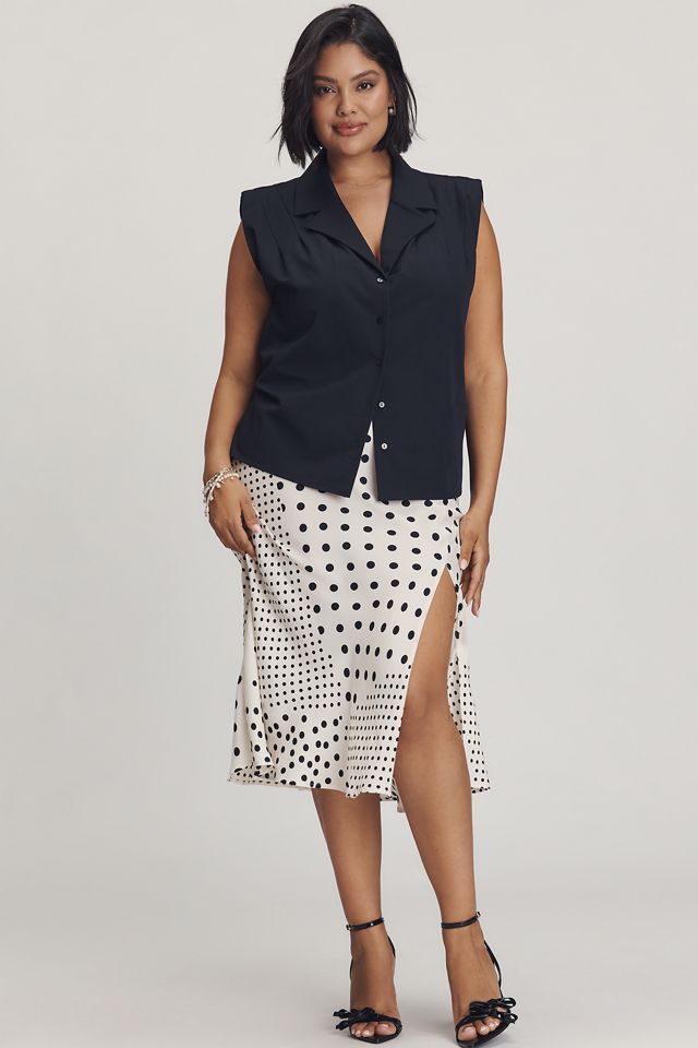 English Factory Sleeveless V-Neck Blouse #1