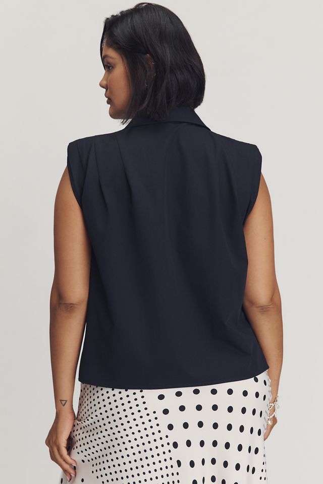 English Factory Sleeveless V-Neck Blouse #2