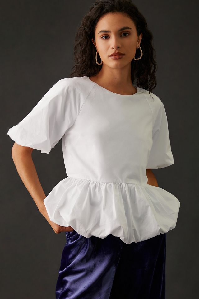 English Factory Peplum Blouse | Anthropologie