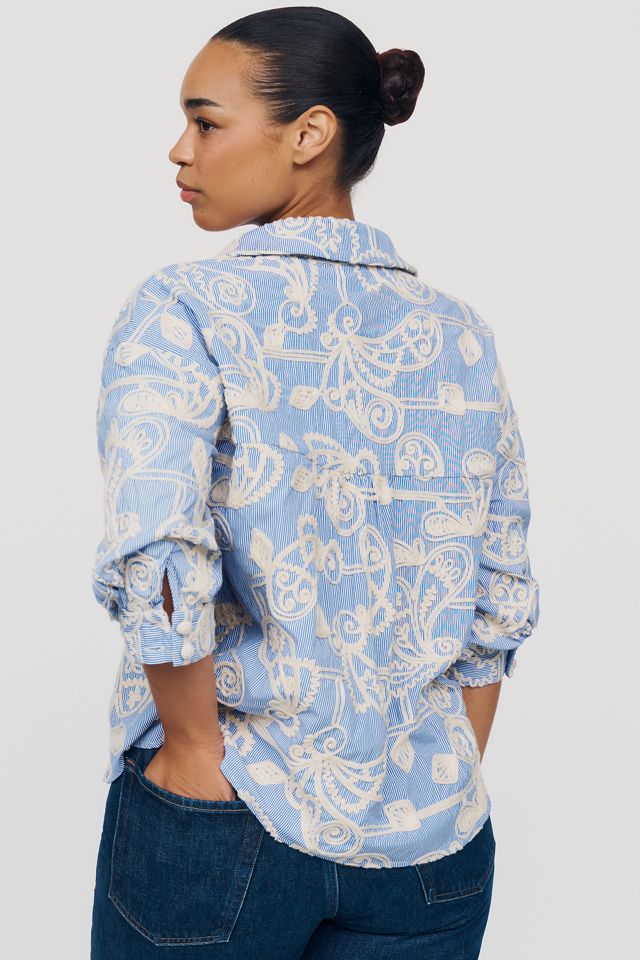 English Factory 100% Cotton Embroidered Buttondown Shirt #1
