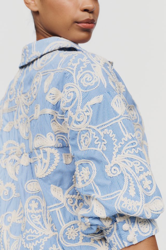 English Factory 100% Cotton Embroidered Buttondown Shirt #3
