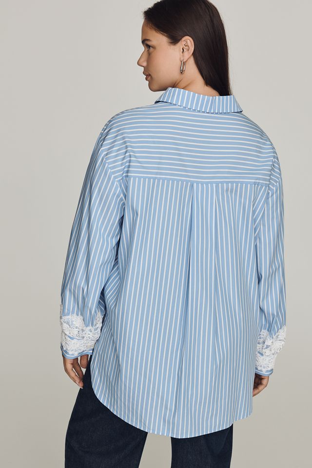 English Factory Lace-Sleeve Buttondown Shirt #3