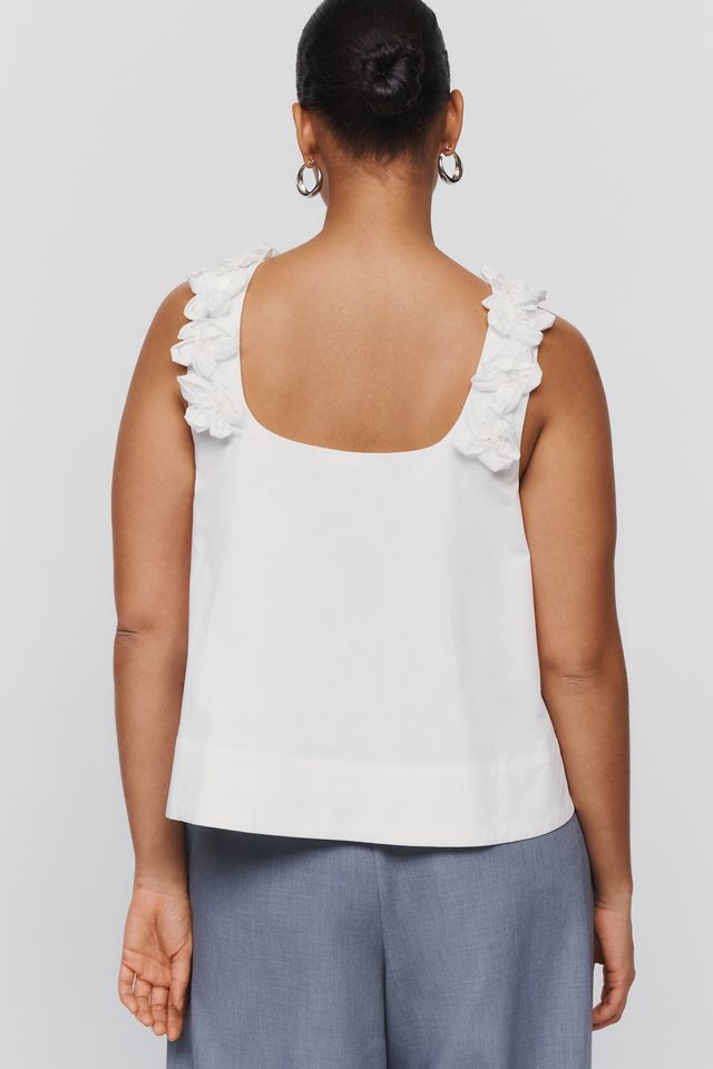 English Factory 100% Cotton 3D Flower Swing Tank #3