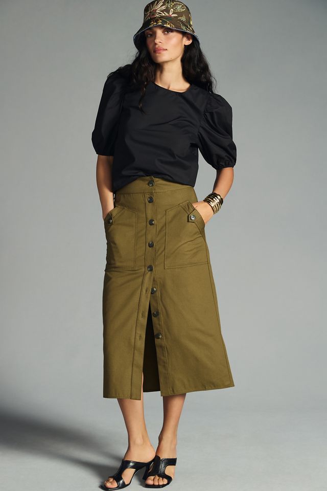 English Factory Poplin Puff-Sleeve Blouse #4