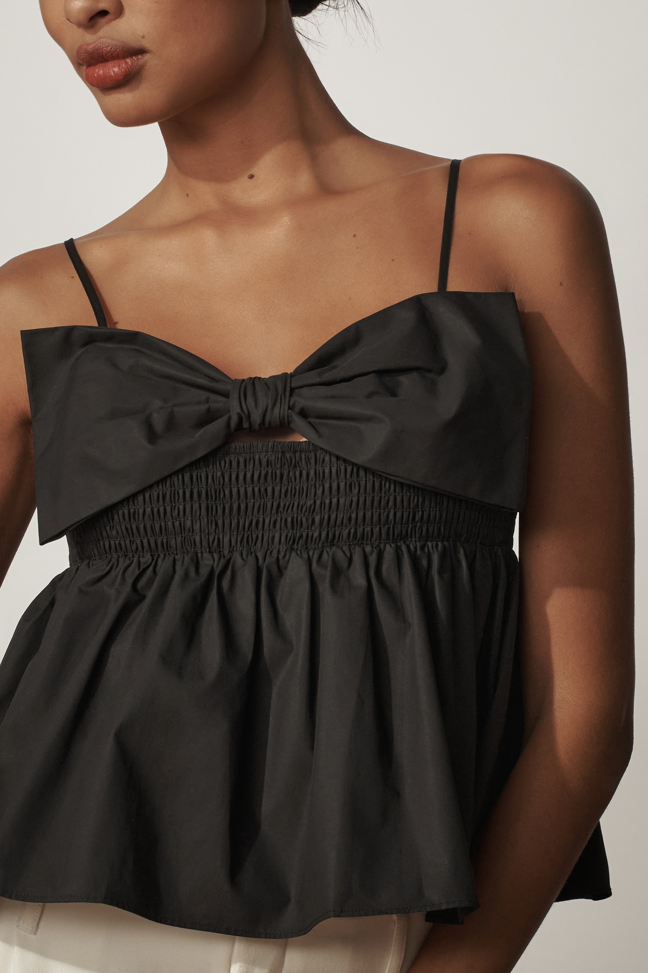 English Factory Bow Peplum Cami