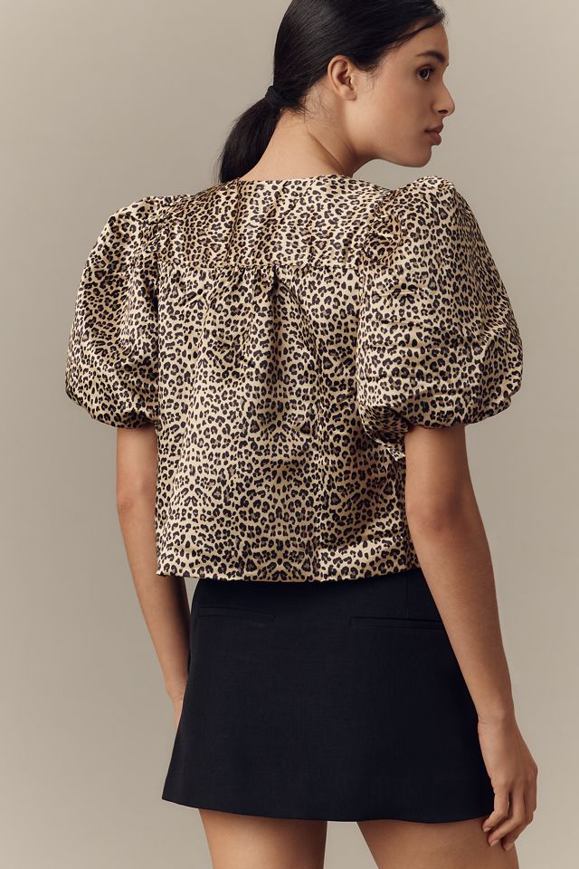 English Factory Puff-Sleeve Bow Blouse #1