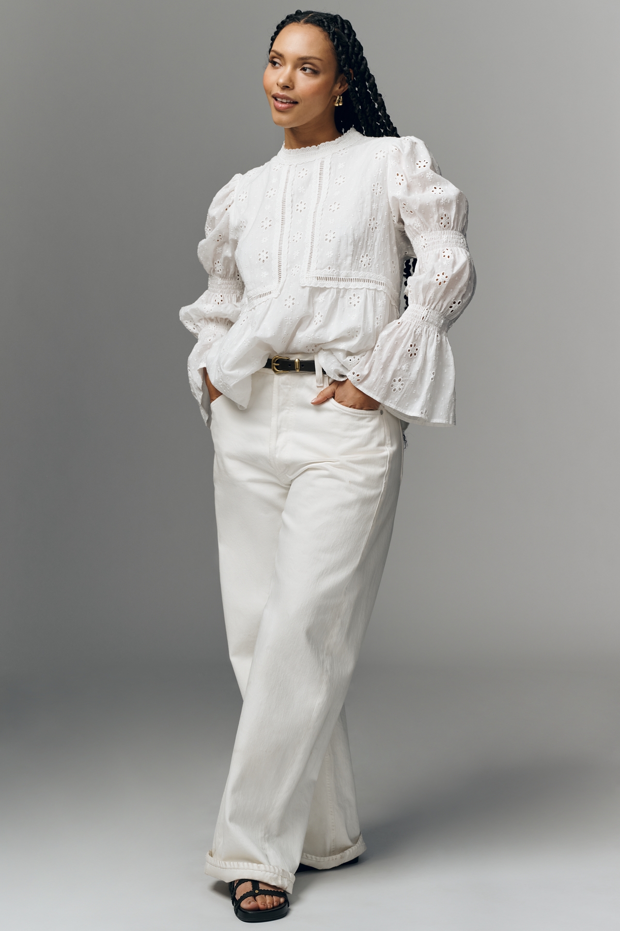 English Factory Embroidered Cotton Top