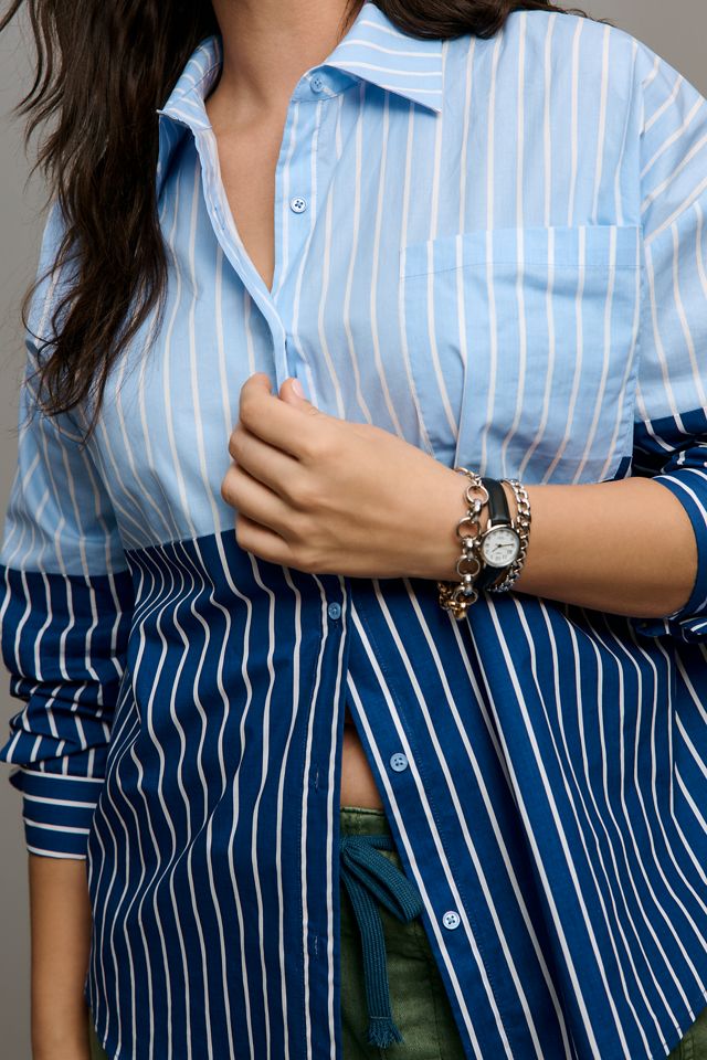English Factory Colorblock Stripe Shirt #1