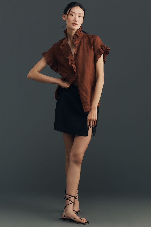 English Factory Linen Ruffle Shirt #2