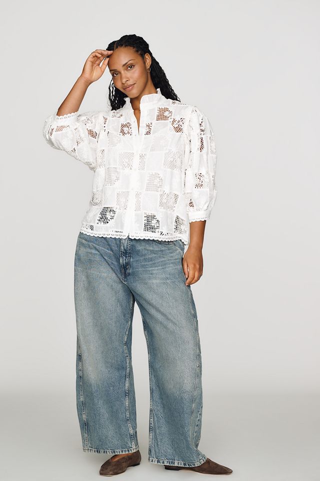 English Factory Cutwork Buttondown Shirt #2