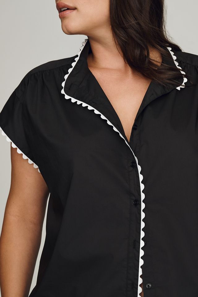 English Factory Scalloped Short-Sleeve Top #1