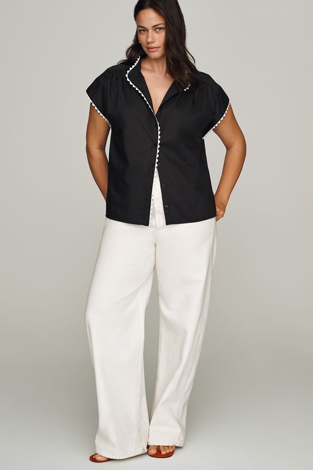 English Factory Scalloped Short-Sleeve Top #2
