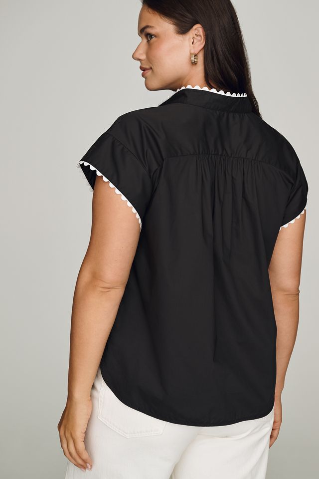 English Factory Scalloped Short-Sleeve Top #3