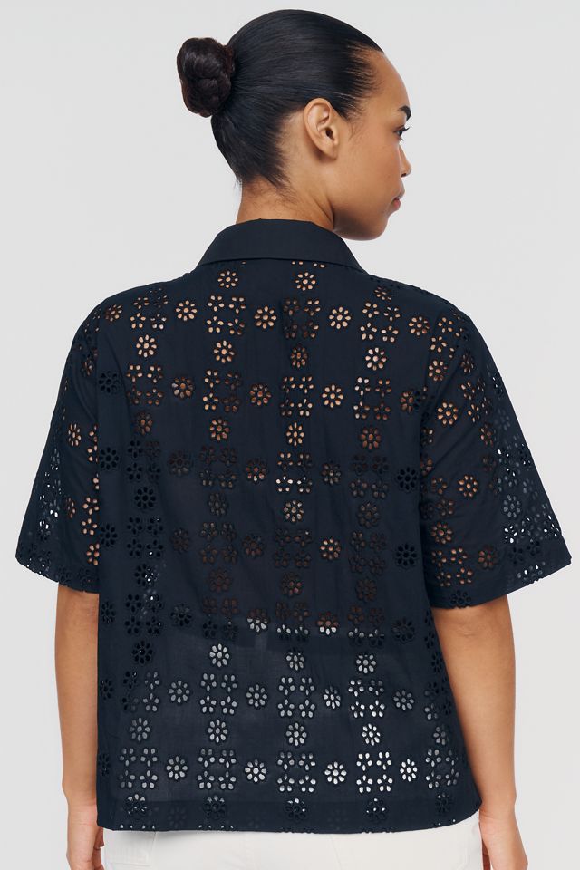 English Factory Short-Sleeve Eyelet Top #1