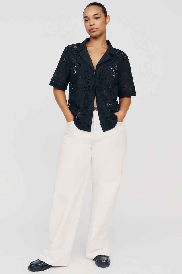 English Factory Short-Sleeve Eyelet Top #2