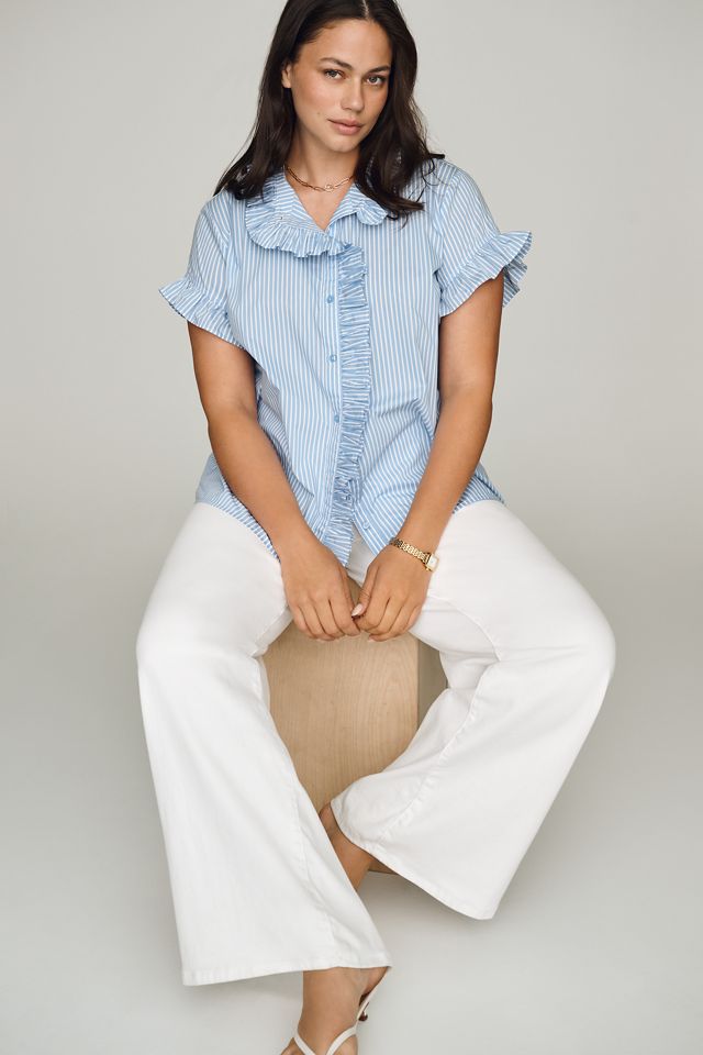 English Factory Ruffled Buttondown Shirt #1