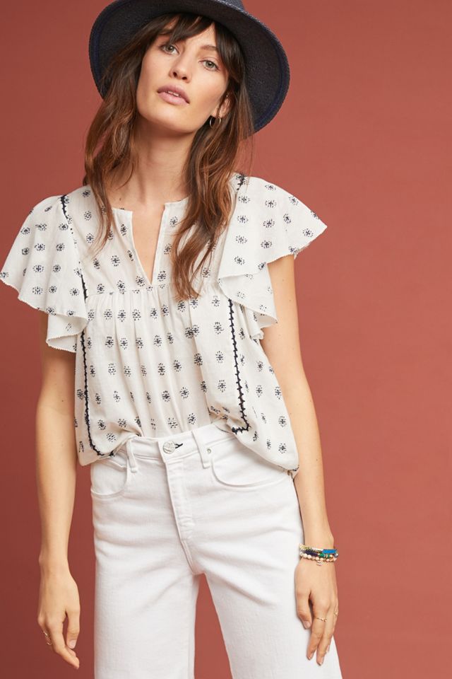 Wasaga Flutter-Sleeve Top #3