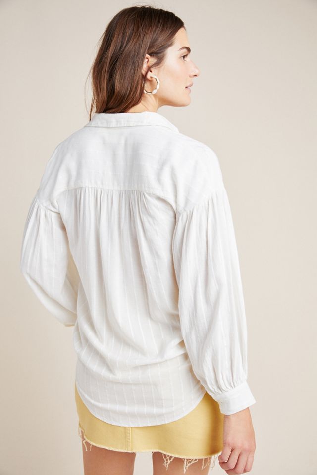 Maeve Georgia Textured Buttondown #1