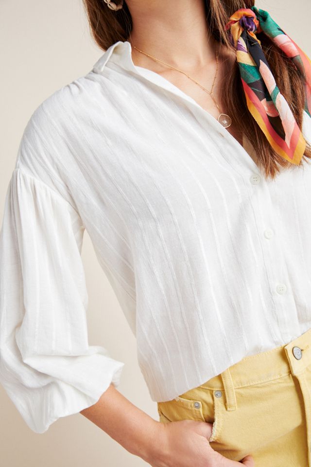 Maeve Georgia Textured Buttondown #2