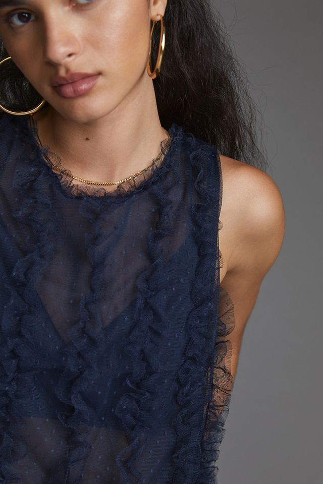 Maeve Ruffled Tulle Tank #1