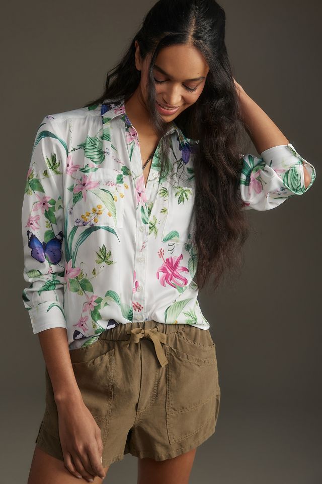 By Anthropologie Relaxed Buttondown Blouse 