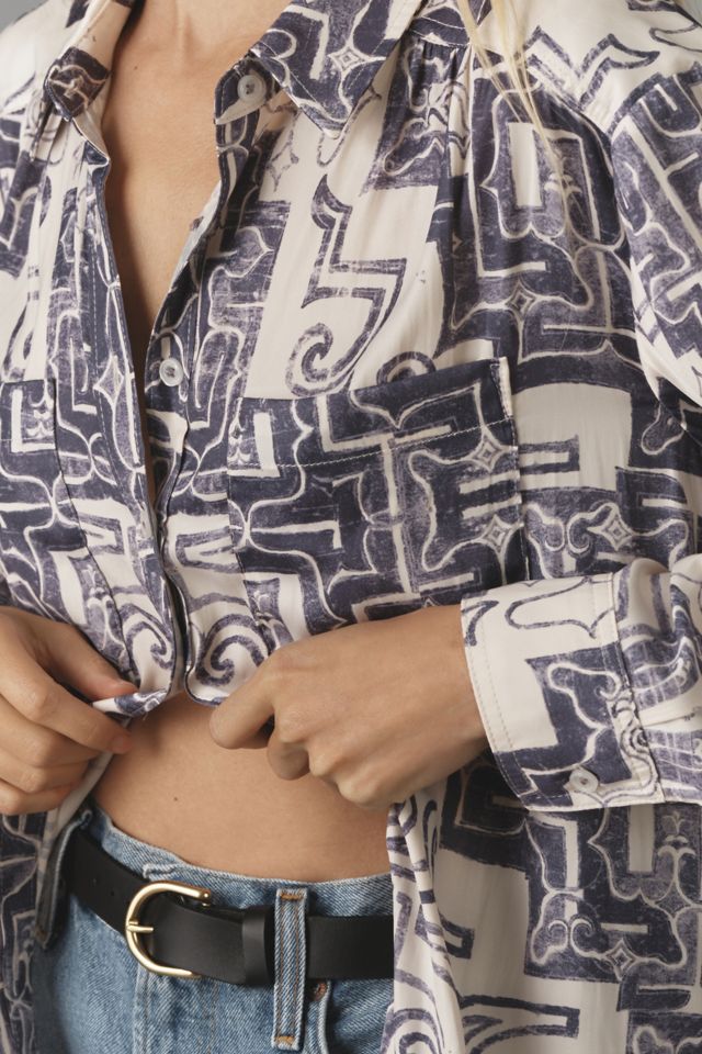 By Anthropologie Chemise décontractée à manches longues à fleurs #3