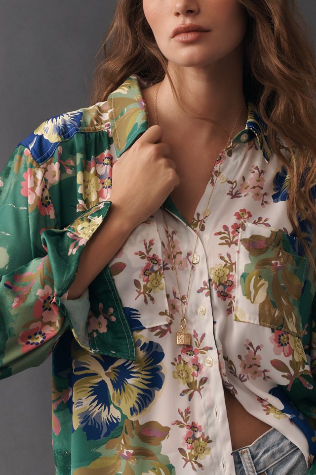 By Anthropologie Relaxed Buttondown Blouse