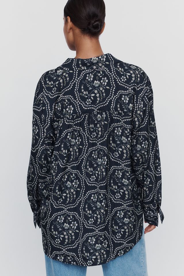 By Anthropologie Brielle Relaxed Buttondown Blouse #6