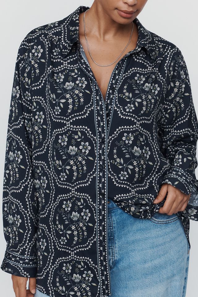 By Anthropologie Brielle Relaxed Buttondown Blouse #7