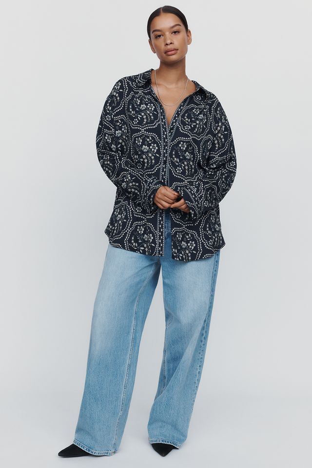 By Anthropologie Brielle Relaxed Buttondown Blouse #8