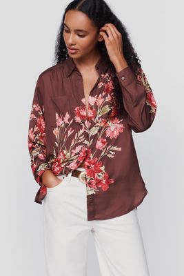 By Anthropologie Brielle Relaxed Buttondown Blouse