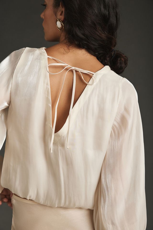 By Anthropologie Balloon-Sleeve Blouse #3