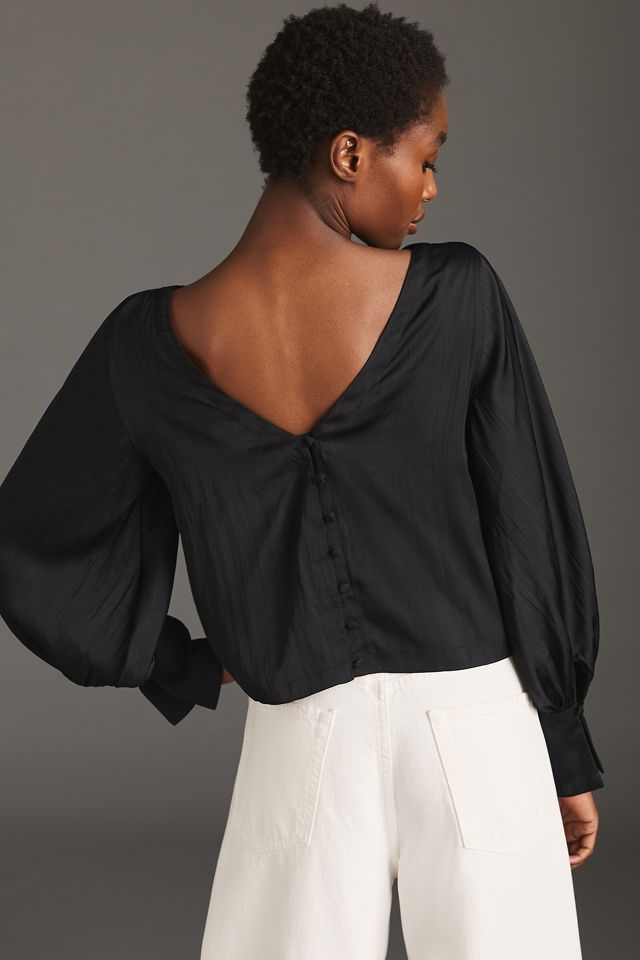 By Anthropologie Balloon-Sleeve Blouse #1