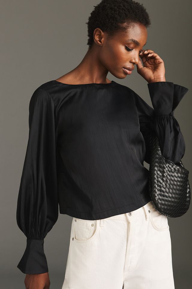 By Anthropologie Balloon-Sleeve Blouse #2