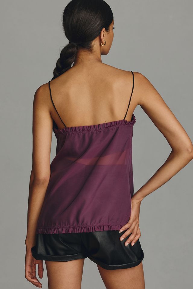 Maeve Layered Ruffle-Trim Organza Cami #1
