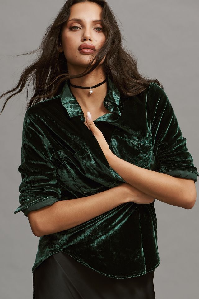 Buy Arzella Relaxed Velvet Blouse