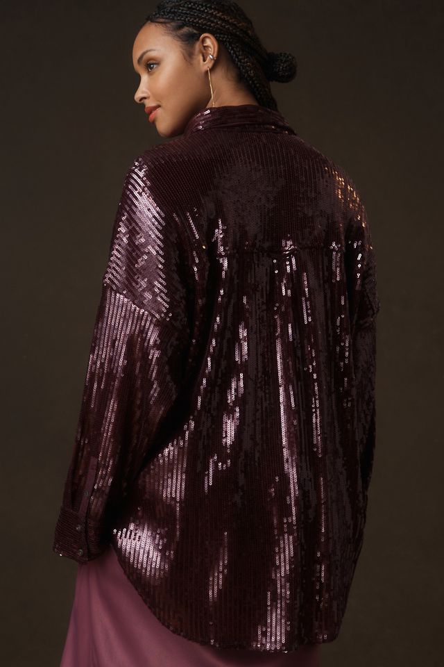 Pilcro Sequin Buttondown Shirt #5