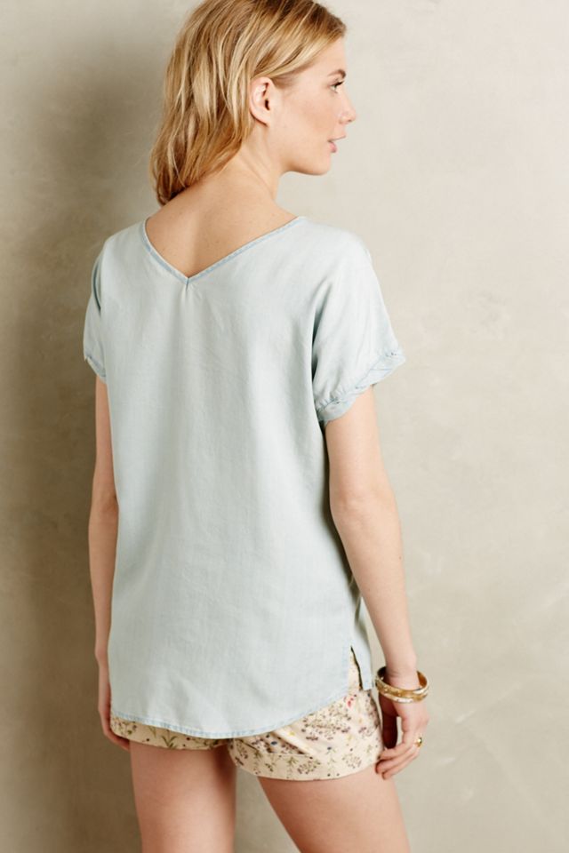 Braided Chambray Tee #1