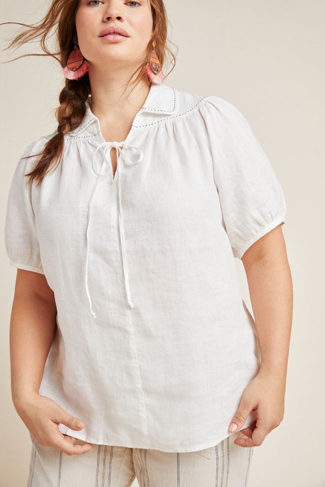 Collared Linen Blouse #7