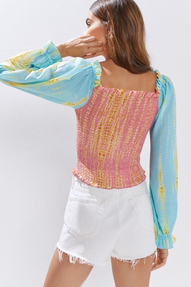 Smocked Tie-Dye Blouse #2