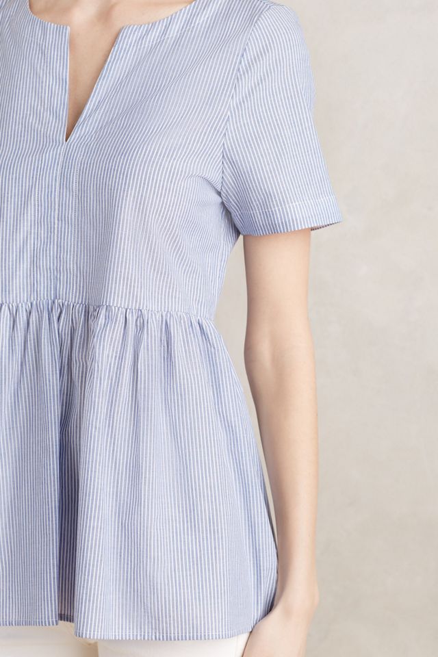 Vintage Stripe Peplum Top #3