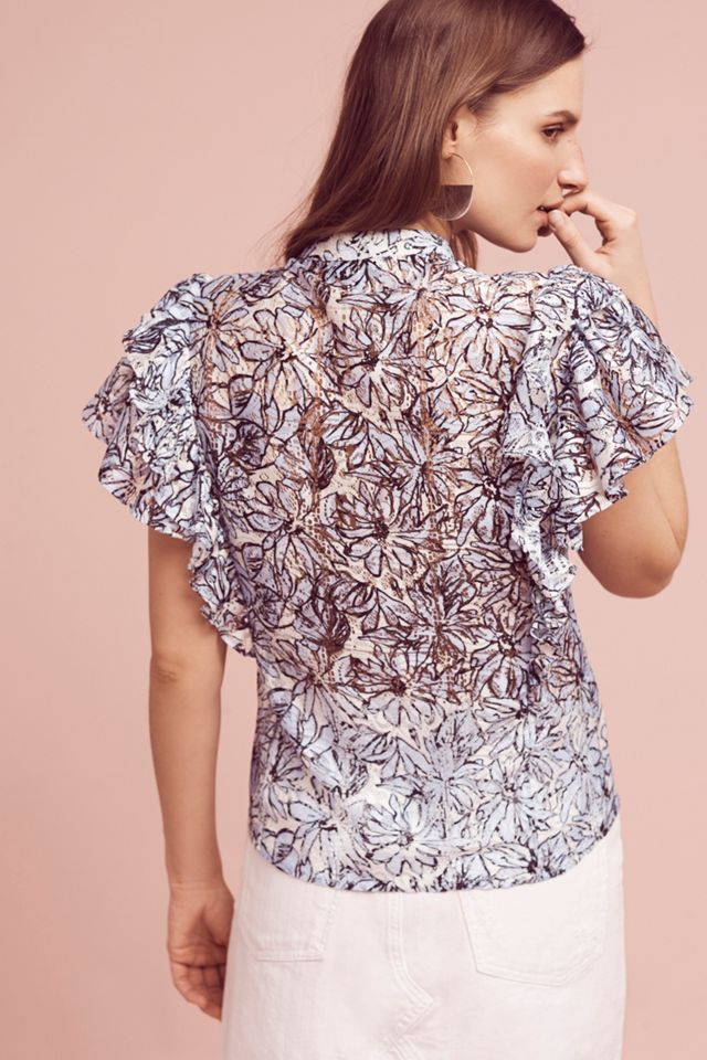 Jolyn Lace Flutter Top #2