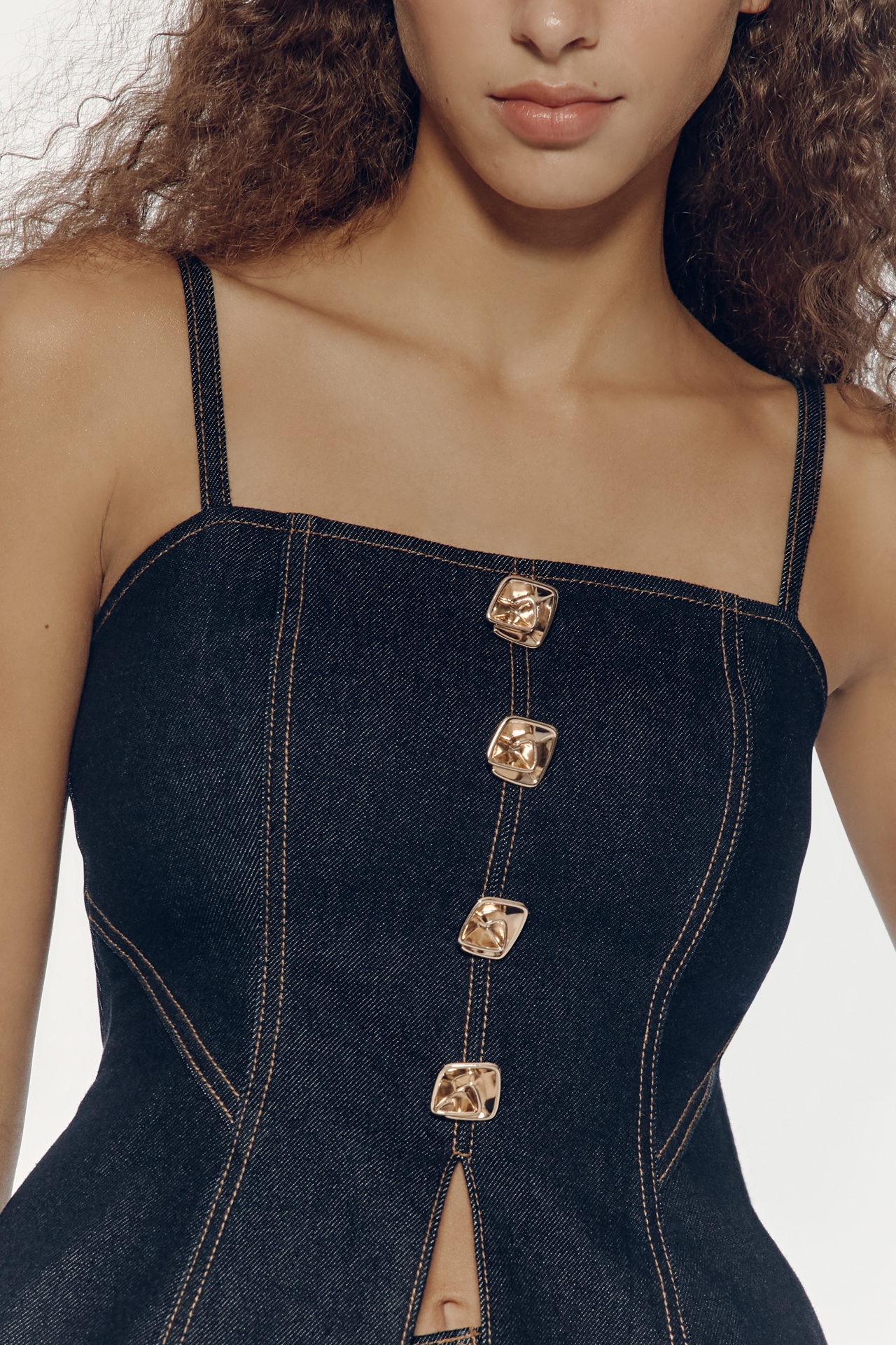 Avec Les Filles Hourglass Button-Front Top