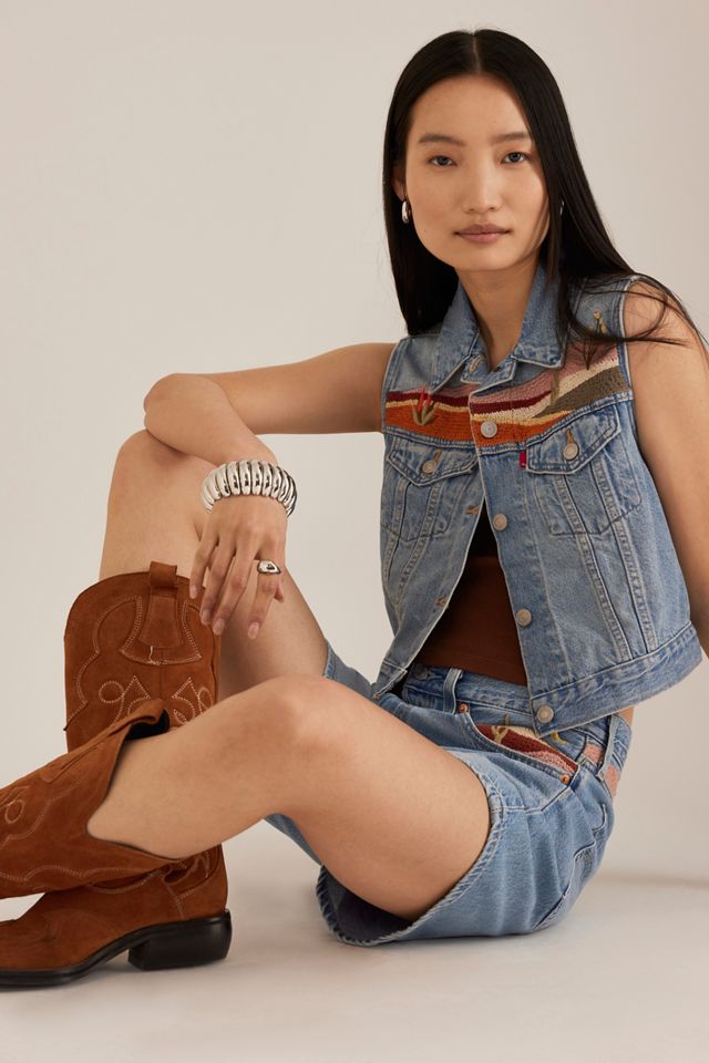 Levi's Embroidered Denim Vest | Anthropologie UK