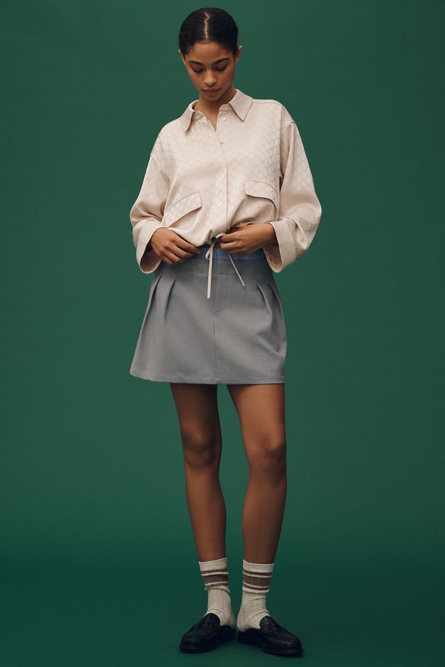 Scotch & Soda Collared Satin Jacquard Blouse #3