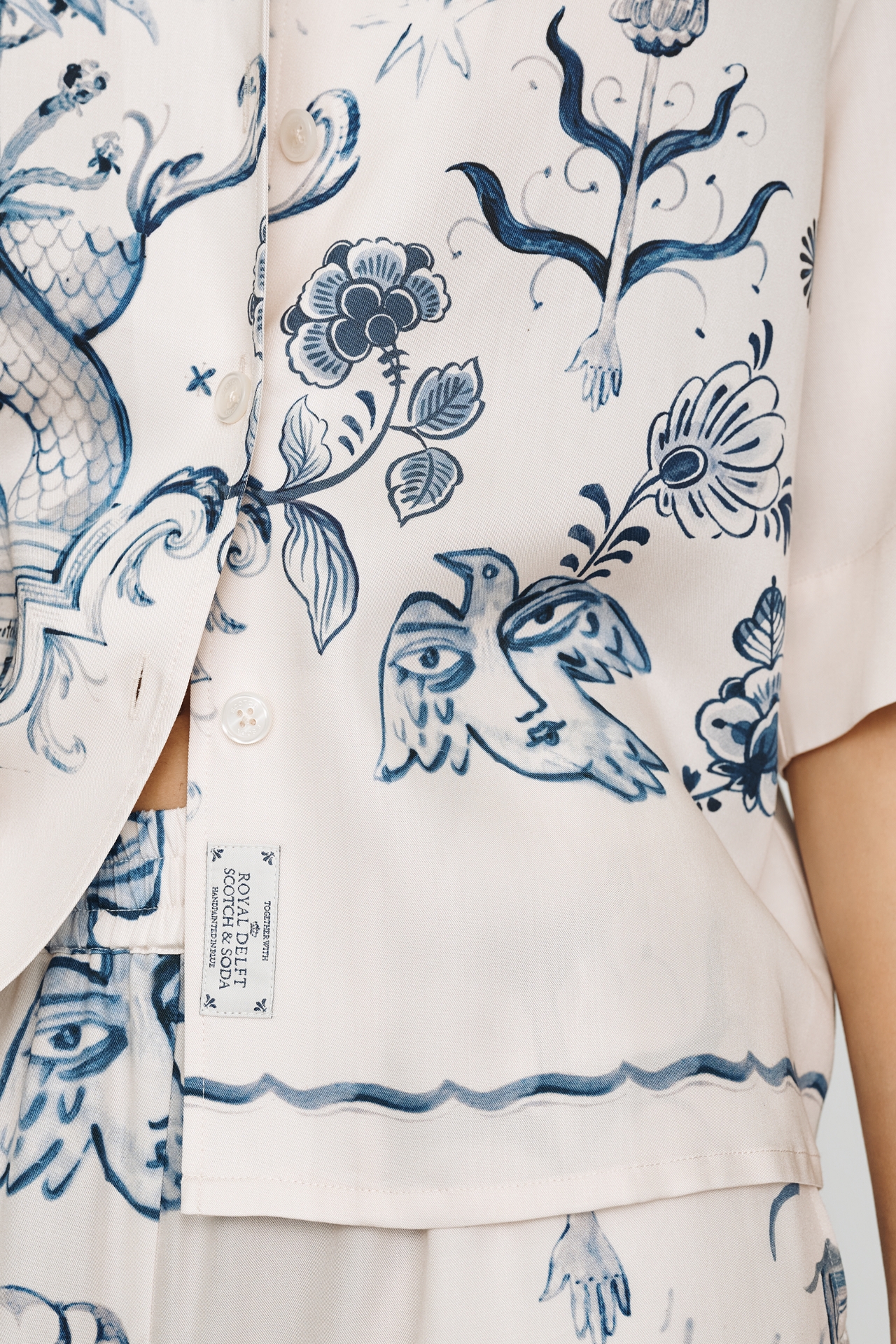 Scotch & Soda Printed Short-Sleeve Camp Shirt