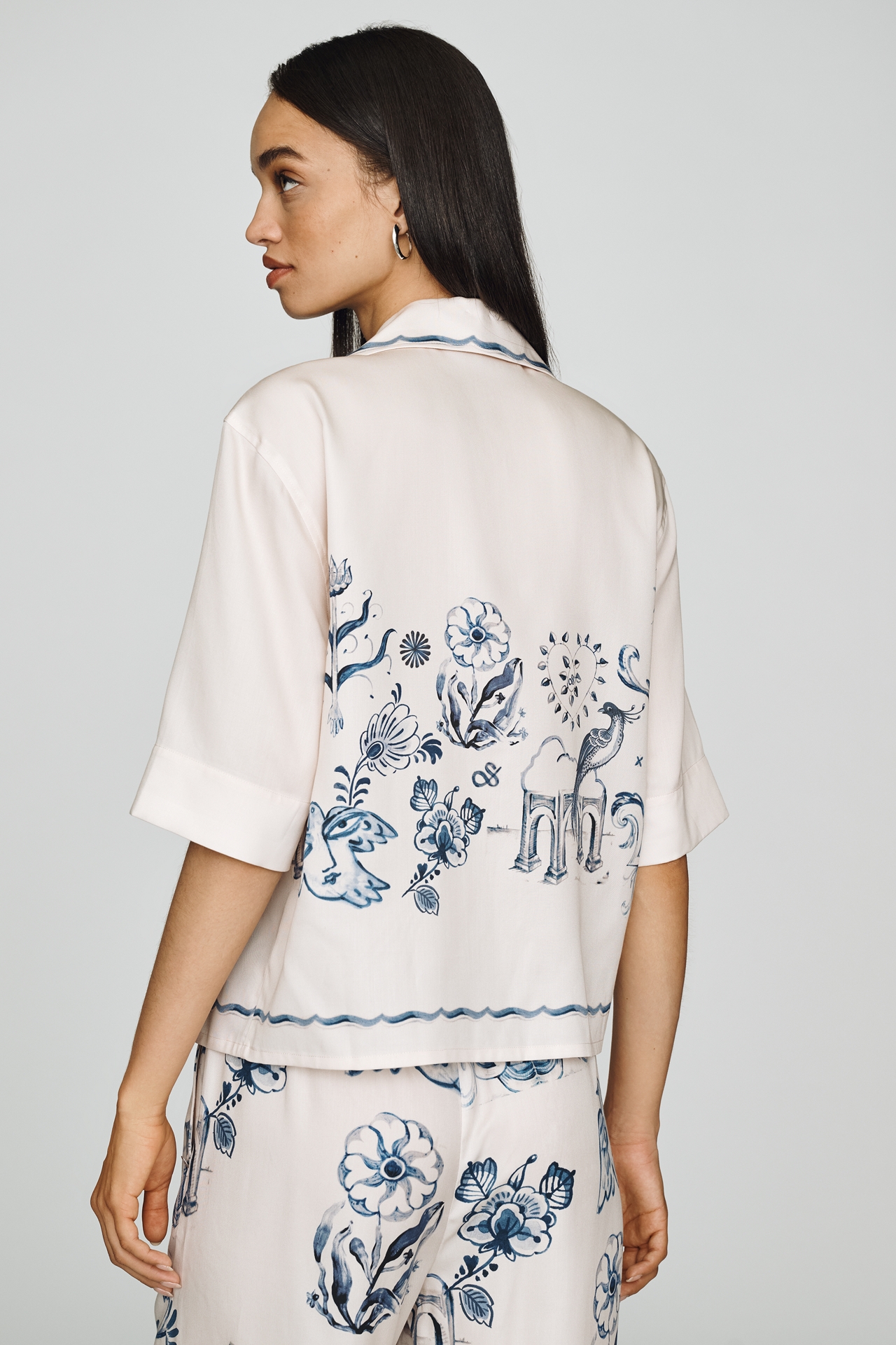 Scotch & Soda Printed Short-Sleeve Camp Shirt